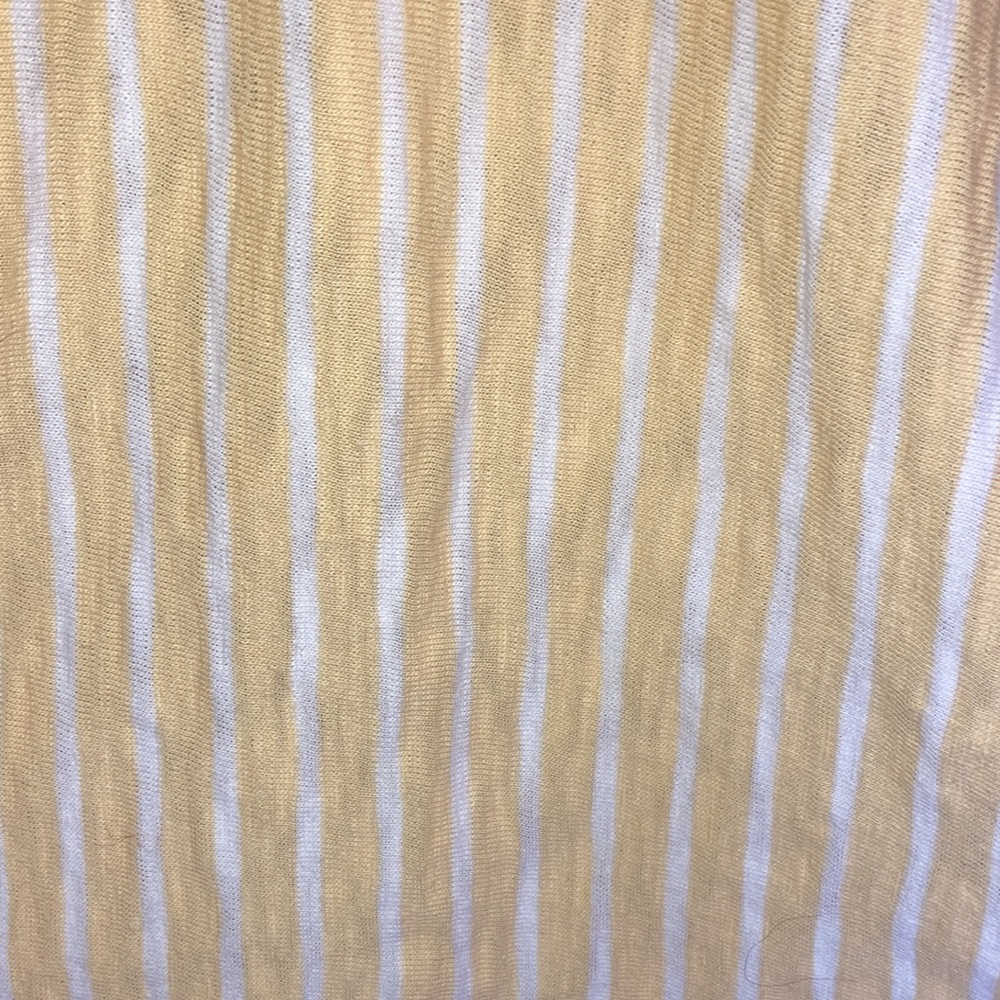 LC Lauren Conrad ruffle sleeve cotton tank top yellow & white stripes - Picture 13 of 15